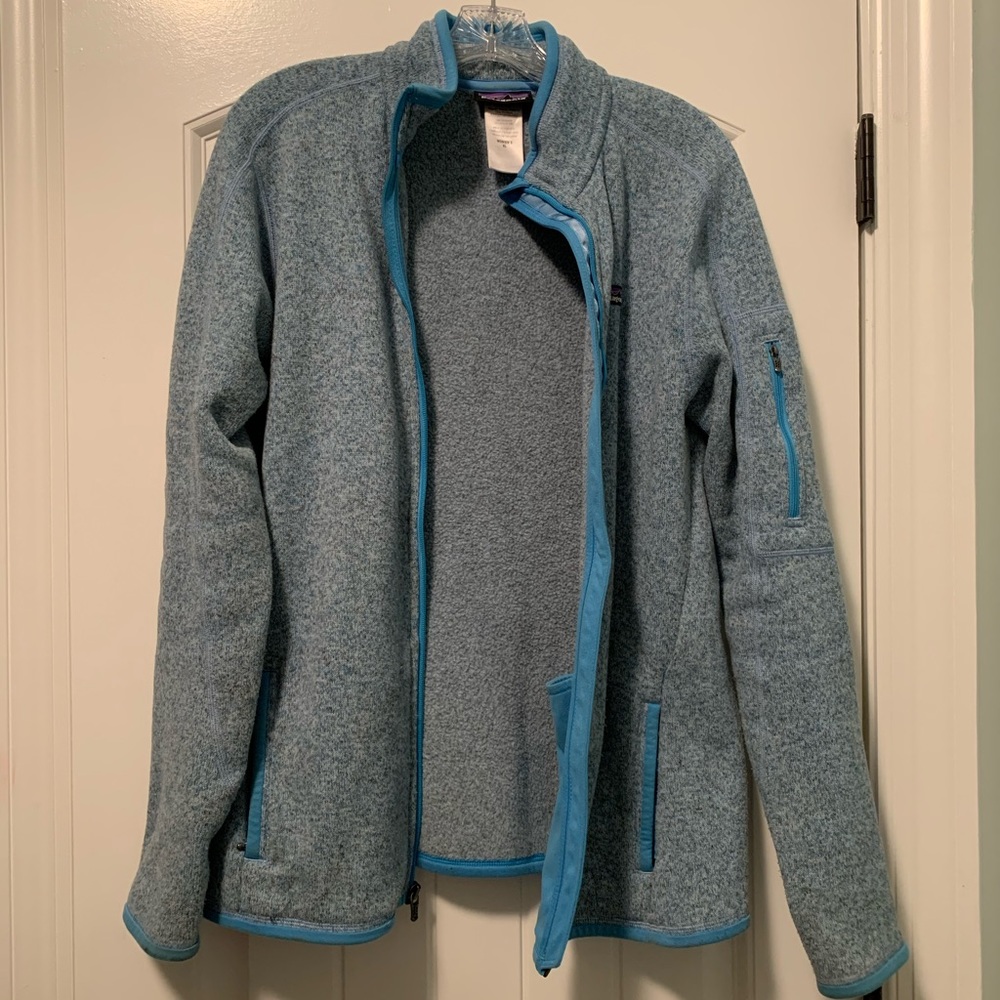 Patagonia Blue Sweater Fleece Jacket - Womens XL